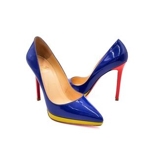Christian Louboutin Pigalle Plato 120 Patent Leather Pumps EU 37